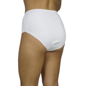 womens-high-waisted-midi-3/4-cotton-jacquard-white-lingerie-factory-wholesale-Tzitzi Underwear