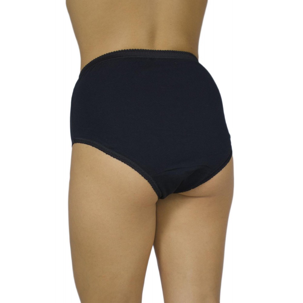 womens-high-waisted-midi-3/4-cotton- Motif -Black-lingerie-factory-wholesale-Tzitzi Underwear