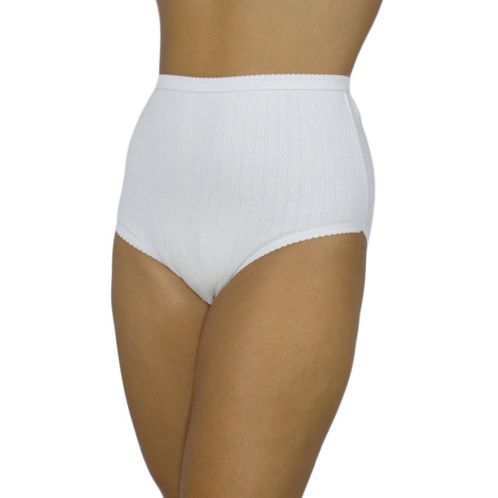 womens-high-waisted- Maxi-4/4-cotton-jacquard-white-lingerie-factory-wholesale-Tzitzi Underwear
