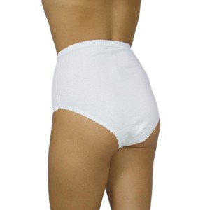 womens-high-waisted- Maxi-4/4-cotton-jacquard-white-lingerie-factory-wholesale-Tzitzi Underwear