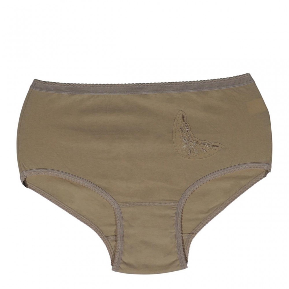 womens-high-waisted-midi-3/4-cotton- Motif -Beige-skin-lingerie-factory-wholesale-Tzitzi Underwear