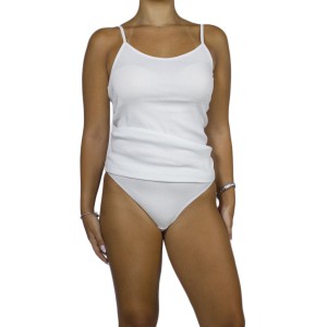 Women's-White-Tank Top-with-Thin-Straps -Craftsmanship-Wholesale