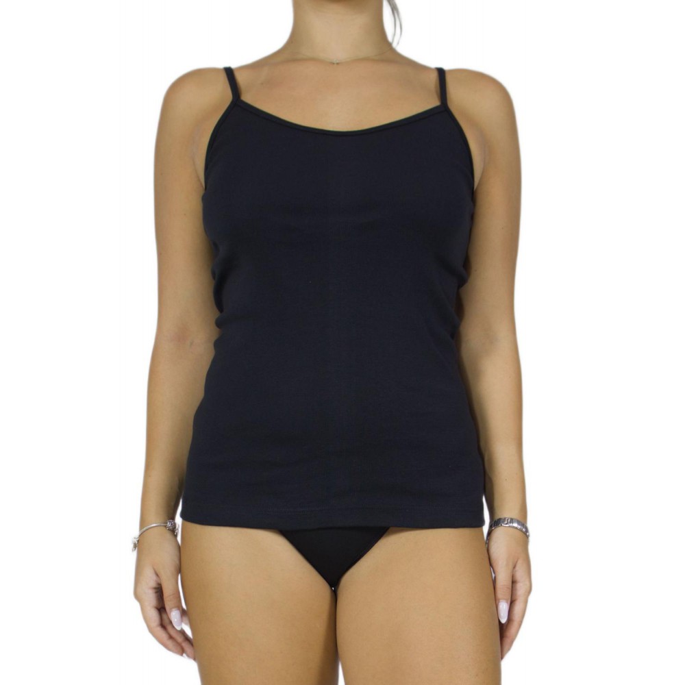 Women's-Black-Tank Top-with-Thin-Straps -Craftsmanship-Wholesale
