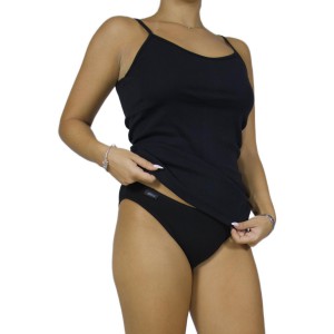 Women's-Black-Tank Top-with-Thin-Straps -Craftsmanship-Wholesale