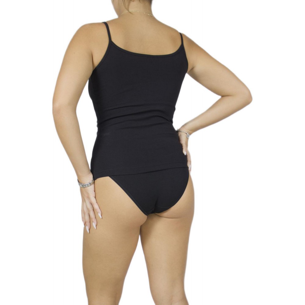 Womens-slim-fit-tank-top-Black-thin-straps-cotton-top-wholesale-Greece