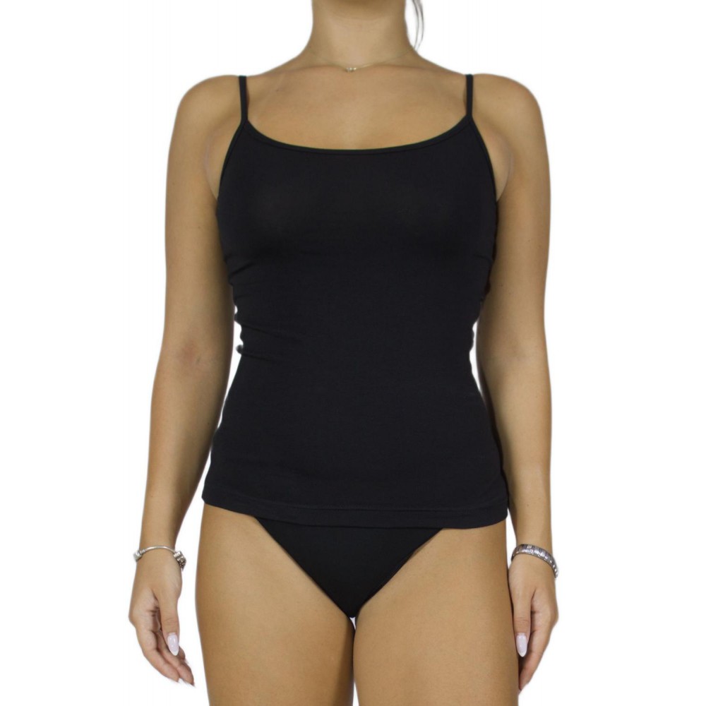 Womens-slim-fit-tank-top-Black-thin-straps-cotton-top-wholesale-Greece