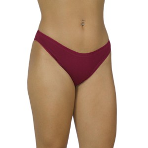 Women's Bikini Tai Briefs Seamless Bordeaux - Cotton Underwear - Lingerie Manufacturer - Wholesale - Tzitzi Underwear
