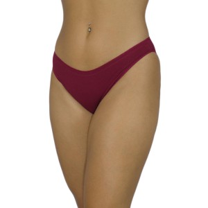 Women's Bikini Tai Briefs Seamless Bordeaux - Cotton Underwear - Lingerie Manufacturer - Wholesale - Tzitzi Underwear