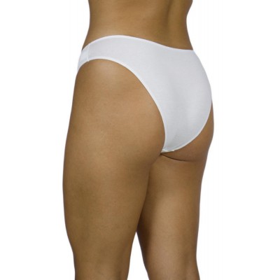Women's Seamless Cotton Bikini Tai Briefs - White | Tzitzi Underwear
