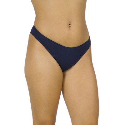 Women's Seamless Cotton Bikini Tai Briefs - Navy Blue | Tzitzi Underwear
