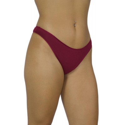 Women's Seamless Cotton Brazil Briefs - Bordeaux | Tzitzi Underwear