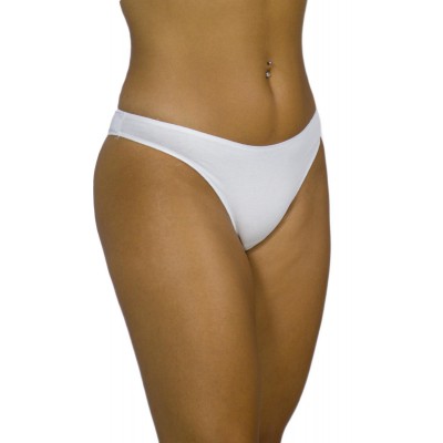 Women's Seamless Cotton Brazil Briefs - White | Tzitzi Underwear