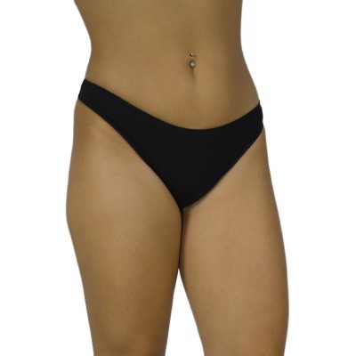 Women's Seamless Cotton Brazil Briefs - Black | Tzitzi Underwear