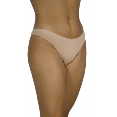 Women's Seamless Cotton Brazil Briefs - Beige | Tzitzi Underwear